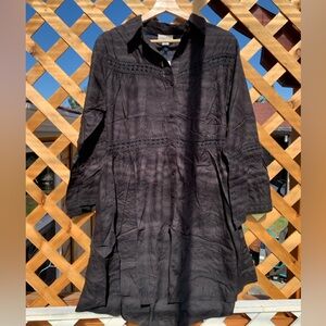 Black Shift Shirt Dress